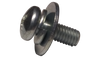 6-32 x 1/2 Phillips Pan Split Lock & Regular Flat Washer Sems Fully Threaded Zinc-Bolt Demon