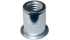 3/8-16-.150 Flat Head Ribbed Threaded Insert Rivet Nut Aluminum Cleaned and Polished-Bolt Demon