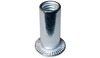 1/4-20-.080 Flat Head Threaded Insert Rivet Nut Aluminum Cleaned and Polished Non-Ribbed-Bolt Demon