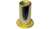 M4 x 0.7 x 2.00 Metric Flat Head Round Open-End Rivet Nut Steel Zinc Yellow Dichromate-Bolt Demon