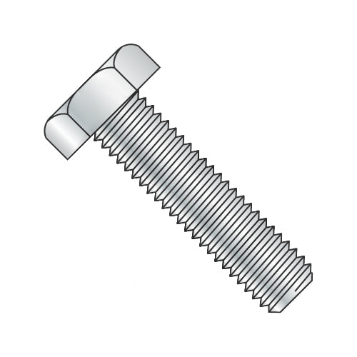 1-8 x 7 1/2 Hex Tap Bolt Low Carbon Fully Threaded Zinc-Bolt Demon