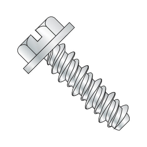 1/4-15 x 3/4 Slotted Indented Hex Washer High Low Fully Threaded Zinc and Bake-Bolt Demon
