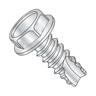 5/16-12 x 1 Unslotted Indented Hex Washer Thread Cutting Screw Type 25 Fully Threaded Zinc-Bolt Demon