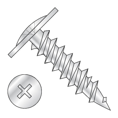 8 x 2 Phillips Modified Truss Head Fine Thread Drywall Screw Fully Threaded Zinc-Bolt Demon