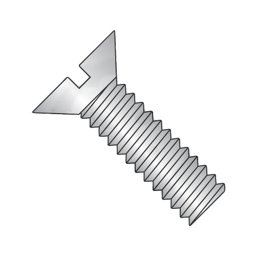 10-24 x 3/4 Slotted Flat Machine Screw Fully Threaded 18-8 Stainless Steel-Bolt Demon