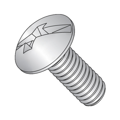 8-32 x 1/2 Combo Slot/Phil Full contour Truss Head Machine Screw Full Thread 18-8 Stainless Steel-Bolt Demon