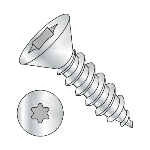 10-12 x 1 6 Lobe Flat Self Tapping Screw Type A Full Thread Zinc-Bolt Demon