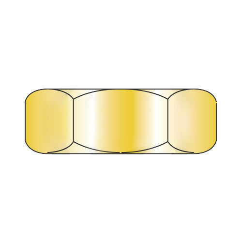 2-56 x 3/16 x 1/16 Hex Machine Screw Nut Zinc Yellow-Bolt Demon