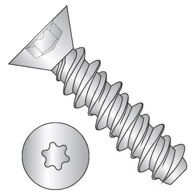 4-24 x 3/4 6-Lobe Flat High Low Screw Fully Threaded 18-8 Stainless Steel-Bolt Demon