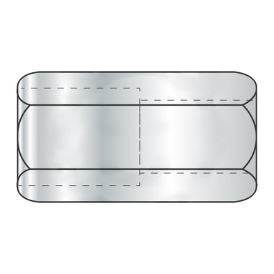 5/16-18 x 1 1/8 Hex Rod Coupling Nut 1/2 inch Across Flats Grade 5 Zinc-Bolt Demon