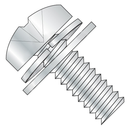 4-40 x 5/16 Phillips Pan Split Lock & Narrow Flat Washer Sems Full Thrd 18-8 Stainless Steel-Bolt Demon