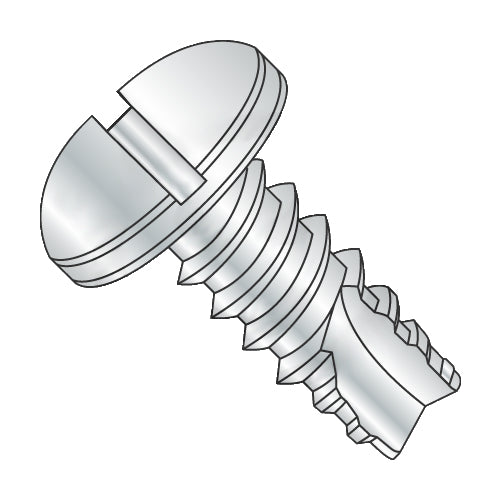 10-16 x 5/8 Slotted Pan Thread Cutting Screw Type 25 Fully Threaded Zinc-Bolt Demon