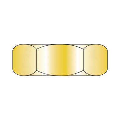 6-32 x 1/4 x 3/32 Small Pattern Hex Machine Screw Nut Zinc Yellow-Bolt Demon