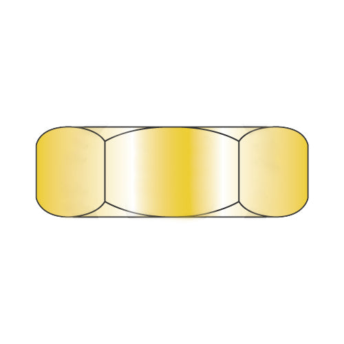 6-32 x 1/4 x 3/32 Small Pattern Hex Machine Screw Nut Zinc Yellow-Bolt Demon