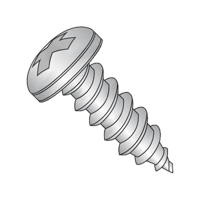 14-10 x 1 Phillips Pan Self Tapping Screw Type A Fully Threaded 18-8 Stainless Steel-Bolt Demon