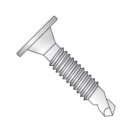 1/4-20 x 3/4 Phil Wafer Head #3 Point Self Drill Scr Mach Scr Thd Full Th 410 Stainless Steel-Bolt Demon