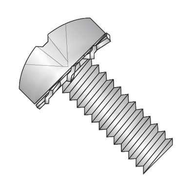 6-32 x 3/8 Phillips Pan External Sems Machine Screw Fully Threaded 410 Stainless Steel-Bolt Demon