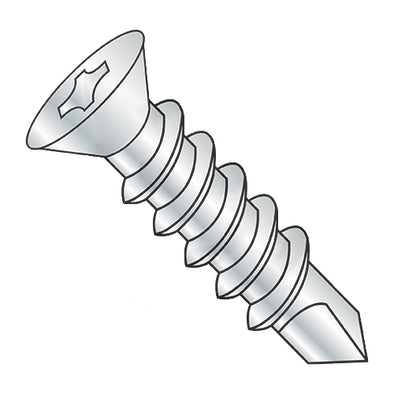 8-18 x 3/4 Phillips Flat Self Drilling Screw Full Thread With A #6 Head Zinc & Bake-Bolt Demon