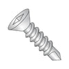 8-18 x 1/2 Square Drive Flat Head Self Drilling Screw Full Thread 410 Stainless Steel-Bolt Demon