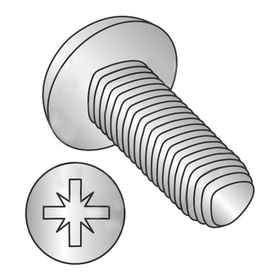 M2.5-0.45 x 10 DIN 7500C Metric Type Z Pan Thread Roll Screw Full Thd 18-8 Stain Steel Pass/Wax-Bolt Demon