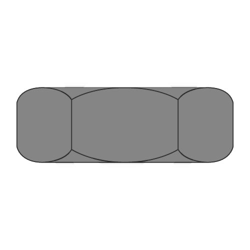 2 1/2-4 Hex Jam Nut Plain Steel-Bolt Demon