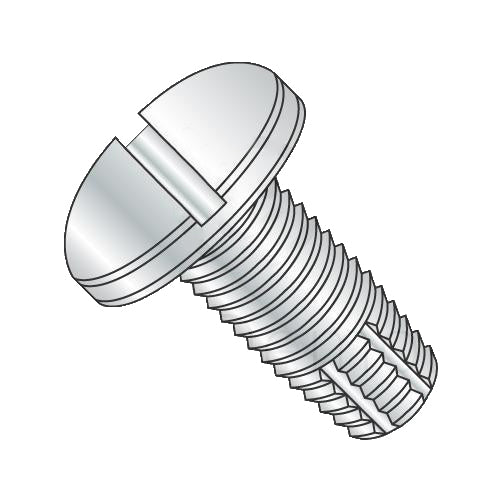 2-56 x 3/8 Slotted Pan Thread Cutting Screw Type F Fully Threaded Zinc-Bolt Demon