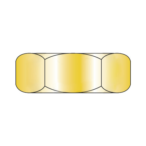 3/4-16 Hex Jam Nut Grade 8 Zinc Yellow-Bolt Demon