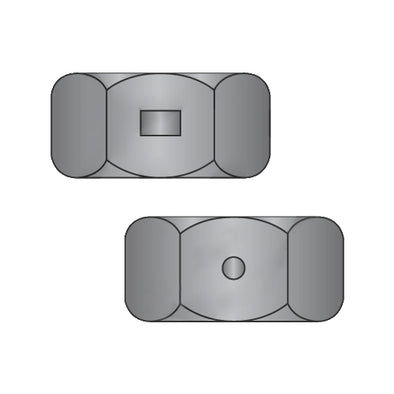 5/16-18 Two Way Reversible Hex Lock Nut Black Oxide And Wax-Bolt Demon