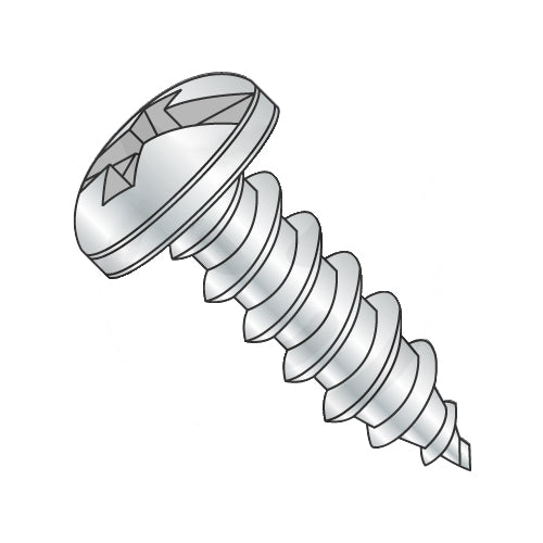 7-16 x 5/8 Combination (slot/phil) Pan Head Self Tapping Screw Type A Full Thread Zinc-Bolt Demon