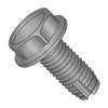 1/4-20 x 3/8 Unslotted Indented Hex Washer Thread Cutting Screw Type 1 Fully Threaded Black Oxide-Bolt Demon