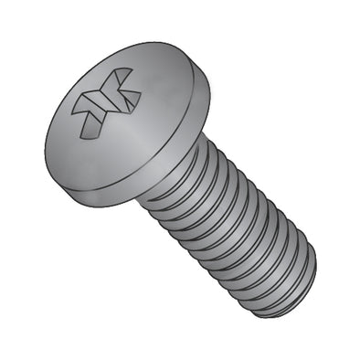 3-48 x 3/8 Phillips Pan Full Thread Machine Screw Black Oxide-Bolt Demon