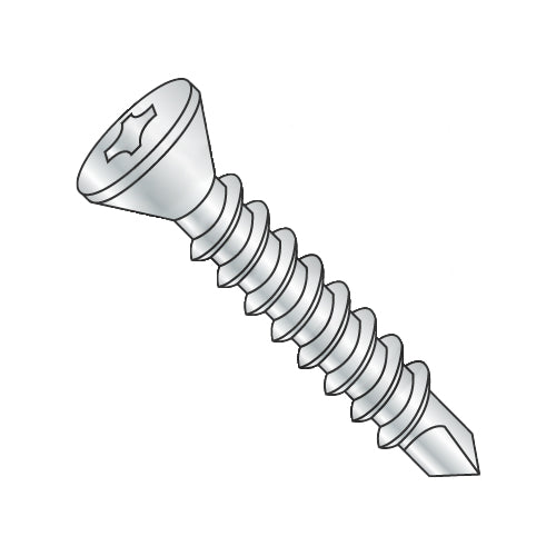 6-20 x 1 Phillips Flat Trim Head Self Drilling Screw Full Thread Zinc-Bolt Demon