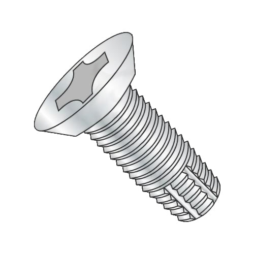 1/4-20 x 3/4 Phillips Flat Undercut Thread Cutting Screw Type F Fully Threaded Zinc-Bolt Demon