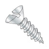 8-15 x 1 Slotted Flat Self Tapping Screw Type A Fully Threaded Zinc-Bolt Demon