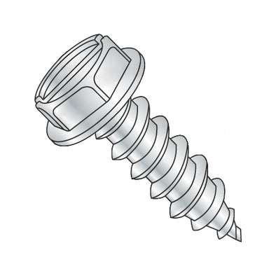 5/16-12 x 1 3/4 Slotted Indented Hex Washer Self Tapping Screw Type AB Fully Threaded Zinc-Bolt Demon