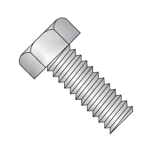 10-24 x 3/4 Unslotted Indented Hex Head Machine Screw Fully Threaded 18-8 Stainless Steel-Bolt Demon