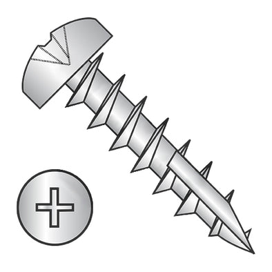 6-13 x 3/4 Phillips Pan Deep Thread Screw Type 17 Full Thread 18-8 Stainless Steel-Bolt Demon