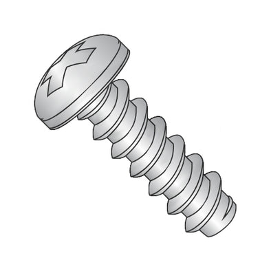 6-20 x 7/8 Phillips Pan Self Tapping Screw Type B Fully Threaded 18-8 Stainless Steel-Bolt Demon
