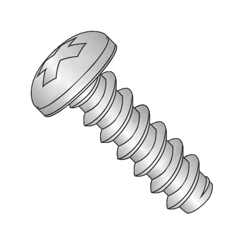 6-20 x 7/8 Phillips Pan Self Tapping Screw Type B Fully Threaded 18-8 Stainless Steel-Bolt Demon