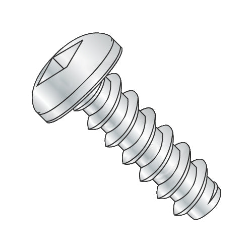 6-20 x 3/8 Square Pan Self Tapping Screw Type B Fully Threaded Zinc-Bolt Demon
