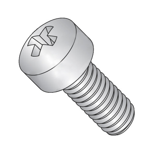6-32 x 1/2 Phillips Fillister Machine Screw Fully Threaded 18-8 Stainless Steel-Bolt Demon