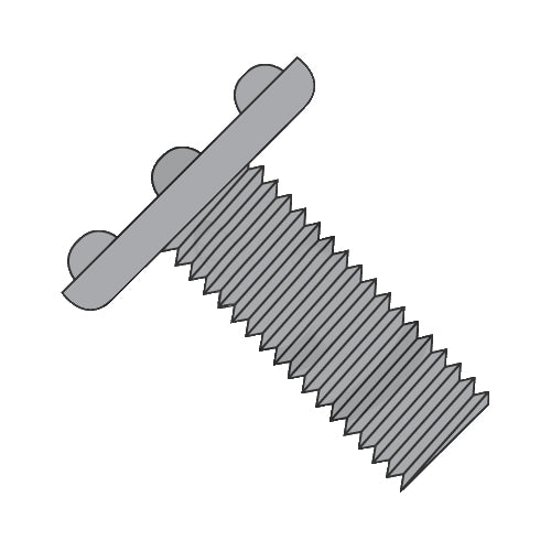 10-24 x 1/2 Weld Screw with Nibs Top Of Head F/T Plain-Bolt Demon