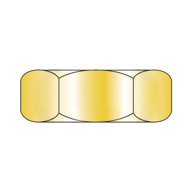 5/16-18 Hex Jam Nut Grade 8 Zinc Yellow-Bolt Demon