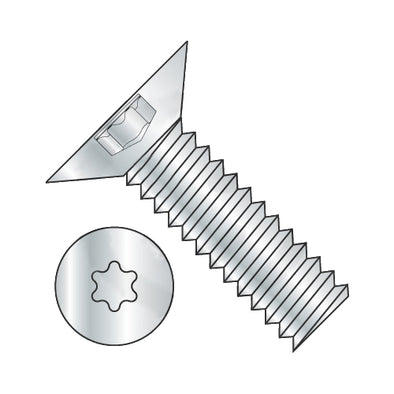 6-32 x 3/8 6-Lobe Flat 100º Machine Screw Fully Threaded Zinc-Bolt Demon