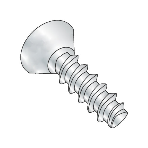 6-19 x 5/16 Phillips Flat Undercut Plastite Alternative 48-2 Fully Threaded Zinc & Wax-Bolt Demon