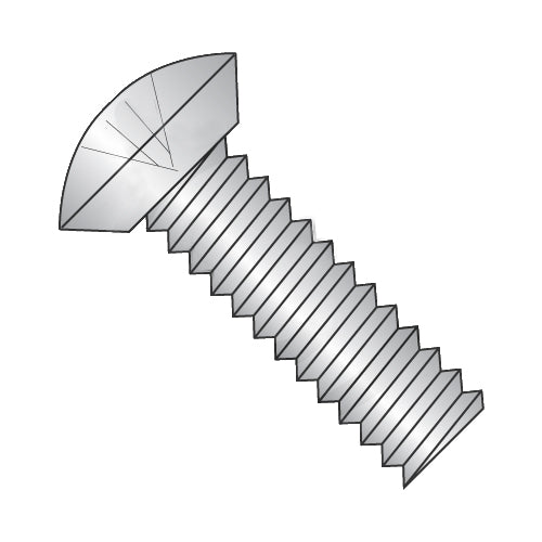 1/4-20 x 3/8 Phillips Oval Undercut Machine Screw Fully Threaded 18-8 Stainless Steel-Bolt Demon