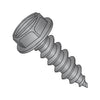 8-15 x 1/2 Slotted Indented Hex Washer Self Tapping Screw Type A Fully Threaded Black Oxide-Bolt Demon