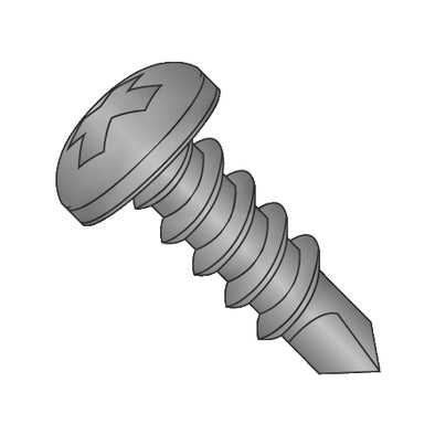 6-20 x 5/8 Phil Pan Full Thread Self Drill Screw Black Oxide-Bolt Demon