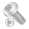 2-56 x 1/4 Six Lobe Pan Thread Cutting Screw Type F Fully Threaded Zinc-Bolt Demon