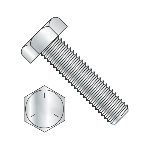 1/2-13 x 2 1/2 Hex Tap Bolt Grade 5 Fully Threaded Zinc-Bolt Demon